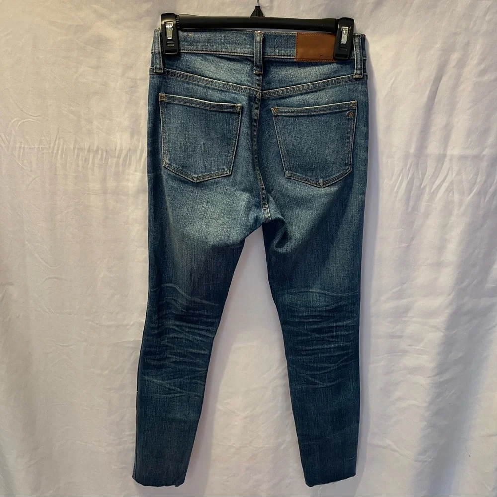 Madewell 9‎ Inch High Riser Skinny Skinny Distressed Denim Jeans Size 25 Stretch